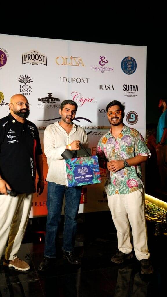 CSWC India 2026 champion Aman Layoria receives the winner’s presentation at Kakapo, Mehrauli